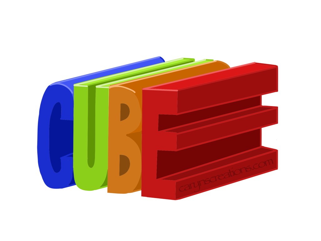 CUBE graphic drawn in Adobe Fresco using the ruler tool